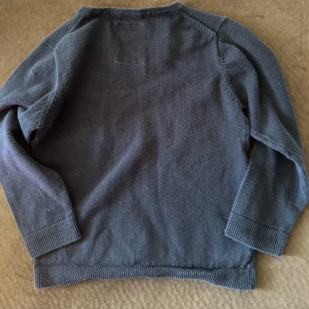 Zara Kids Dark Blue V-Neck Sweater - Boys 4